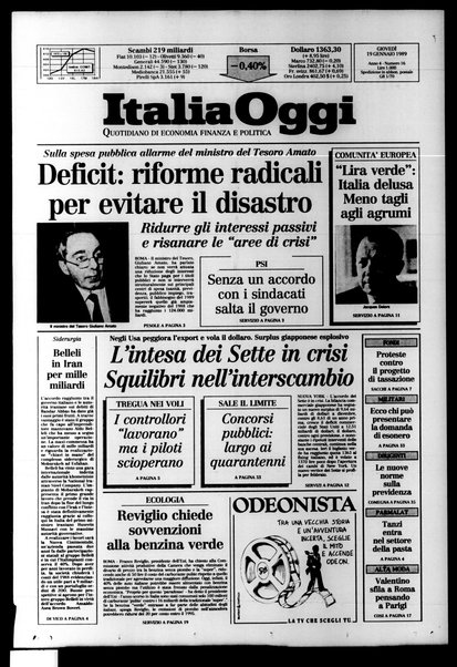 Italia oggi : quotidiano di economia finanza e politica